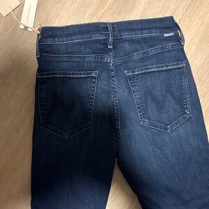 MOTHER Dark Indigo Straight Leg Jeans